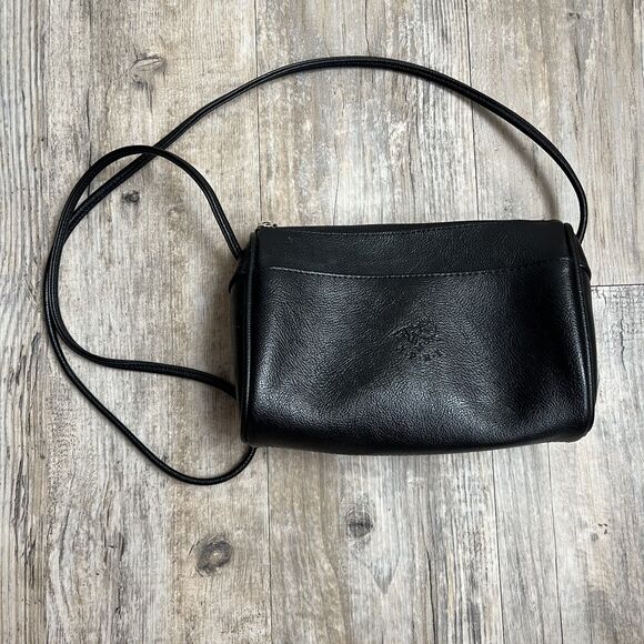 Apri Crossbody Bag Black Leather Vintage 90s - Picture 1 of 9